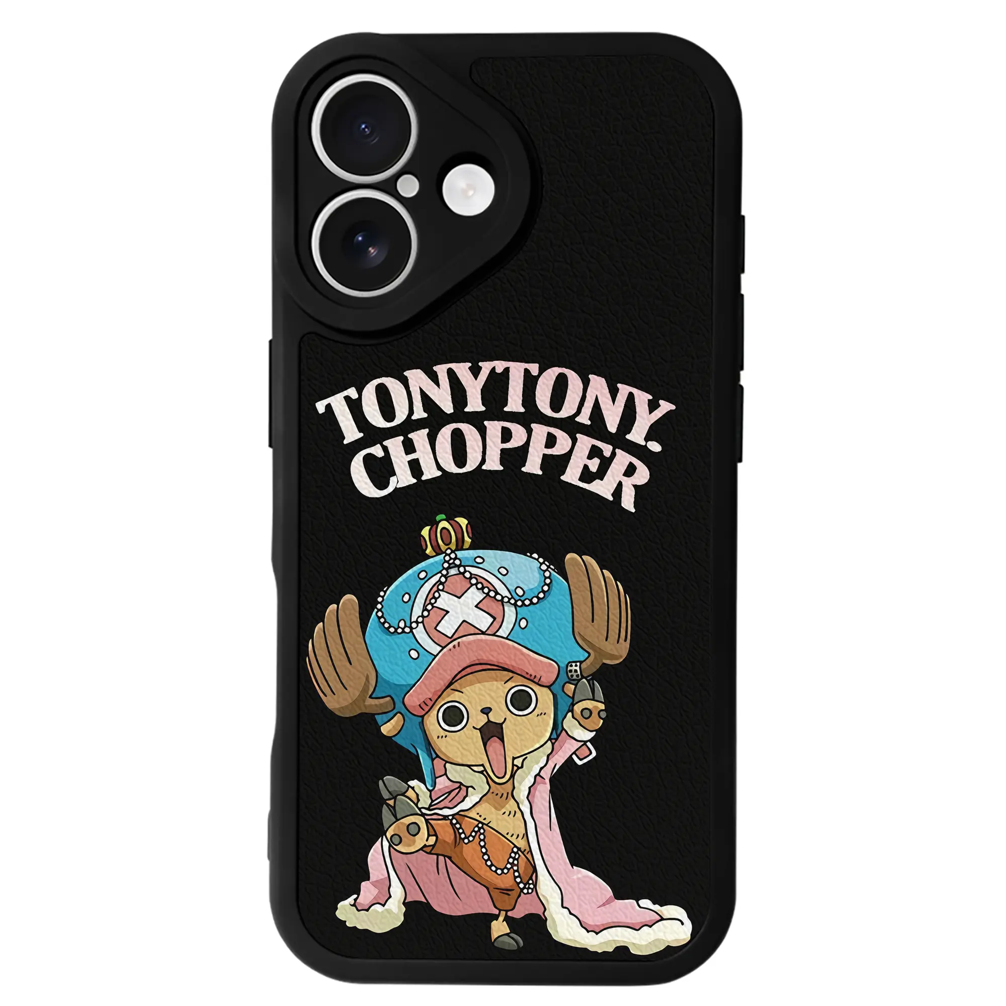 ワンピース グッズ トニートニー・チョッパー - IPhone 16シリーズ対応 ・ シリコンスマホケース ・ レザー調 ・ 高精度フィット ・ 耐衝撃 ・ ワイヤレス充電対応 ・ 精密カット